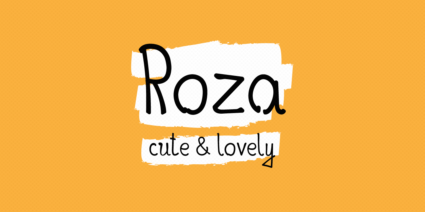 Пример шрифта Roza #1